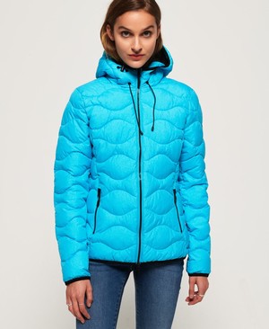 Superdry Astrae Quilt Padded Női Kabát Világos Türkiz | HTXVK9501